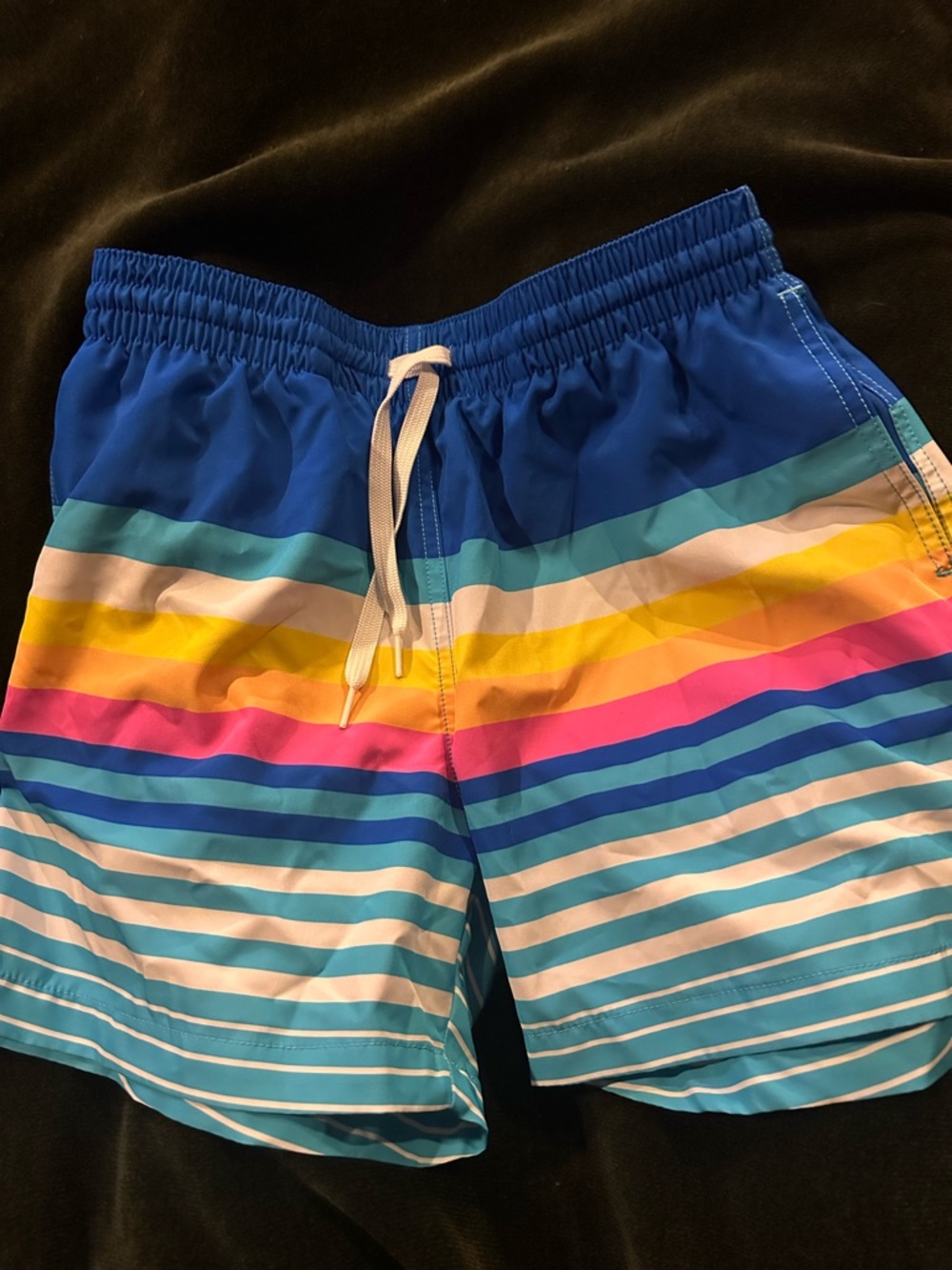 chubbies Blue Swim Shorts with Black Mesh Lining
